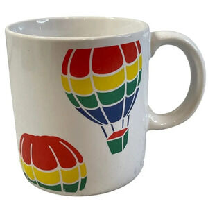 Vintage FTD Especially For You Hot Air Balloon Rainbow Ceramic Mug Wraparound